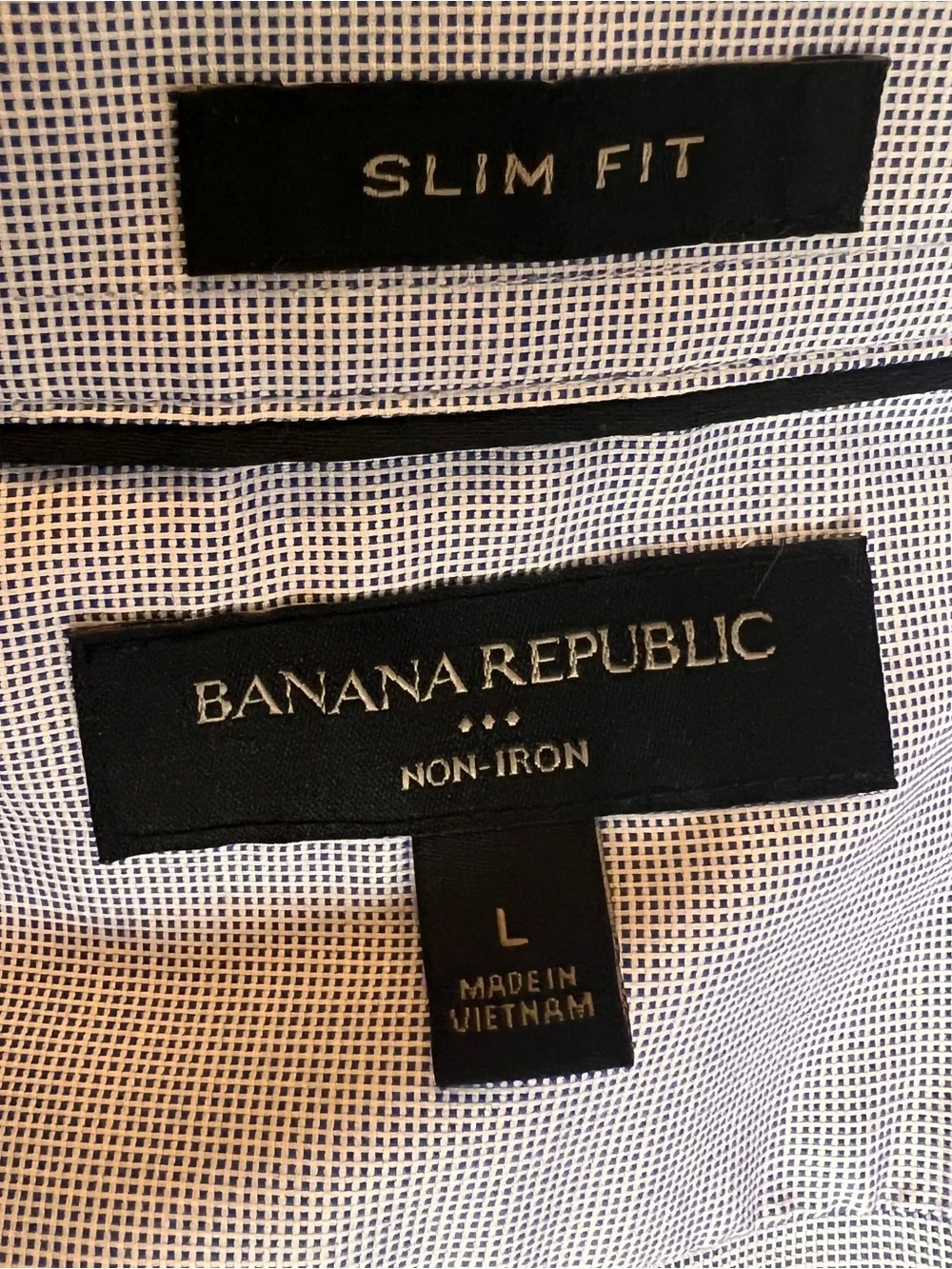 Banana Republic Men's Slim Fit Dress Shirt Light Blue Long Sleeve Size L, EUC